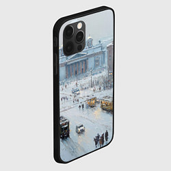 Чехол для iPhone 12 Pro Новогодняя улица Питера, цвет: 3D-черный — фото 2