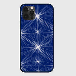 Чехол для iPhone 12 Pro Звезды на синем фоне, цвет: 3D-черный