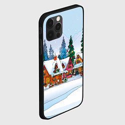 Чехол для iPhone 12 Pro Новогодник дворик, цвет: 3D-черный — фото 2