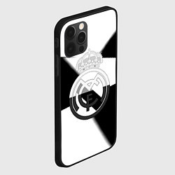 Чехол для iPhone 12 Pro Реал Мадрид геометрия полосы, цвет: 3D-черный — фото 2