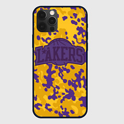 Чехол для iPhone 12 Pro NBA LA Lakers, цвет: 3D-черный