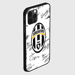 Чехол для iPhone 12 Pro Ювентус автографы текстура, цвет: 3D-черный — фото 2