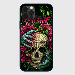 Чехол для iPhone 12 Pro BFMV: Roses Skull, цвет: 3D-черный