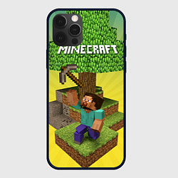 Чехол для iPhone 12 Pro Minecraft Tree, цвет: 3D-черный