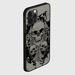 Чехол для iPhone 12 Pro Skulls, цвет: 3D-черный — фото 2