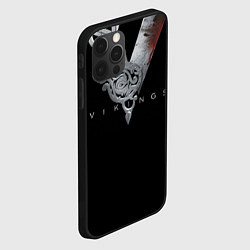 Чехол для iPhone 12 Pro Vikings Emblem, цвет: 3D-черный — фото 2