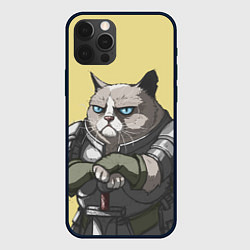 Чехол для iPhone 12 Pro Кот, цвет: 3D-черный
