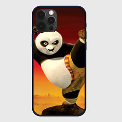 Чехол для iPhone 12 Pro Кунг фу панда, цвет: 3D-черный