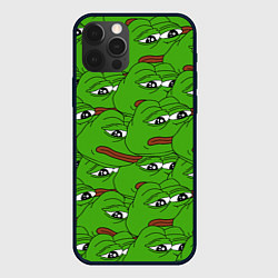 Чехол для iPhone 12 Pro Sad frogs, цвет: 3D-черный