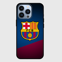 Чехол для iPhone 13 Pro FCB Barcelona, цвет: 3D-черный