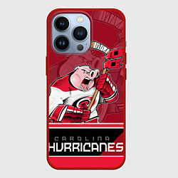 Чехол для iPhone 13 Pro Carolina Hurricanes, цвет: 3D-красный