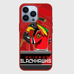 Чехол для iPhone 13 Pro Chicago Blackhawks, цвет: 3D-красный