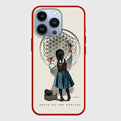 Чехол для iPhone 13 Pro Bring Me The Horizon, цвет: 3D-красный