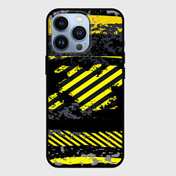 Чехол для iPhone 13 Pro Grunge Line, цвет: 3D-черный