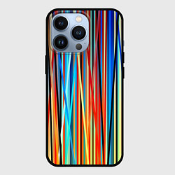 Чехол для iPhone 13 Pro Colored stripes, цвет: 3D-черный