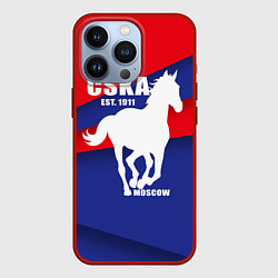 Чехол для iPhone 13 Pro CSKA est. 1911, цвет: 3D-красный