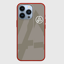 Чехол для iPhone 13 Pro Linkin Park: Grey style, цвет: 3D-красный