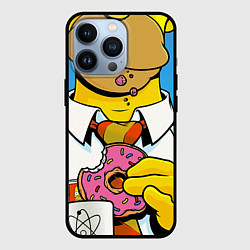Чехол для iPhone 13 Pro Homer with donut, цвет: 3D-черный