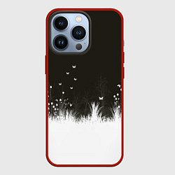 Чехол для iPhone 13 Pro Ночная полянка, цвет: 3D-красный
