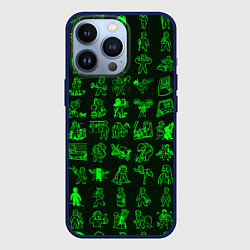 Чехол для iPhone 13 Pro Персонажи Fallout, цвет: 3D-тёмно-синий