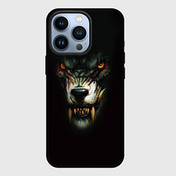 Чехол для iPhone 13 Pro Оскал волка, цвет: 3D-черный
