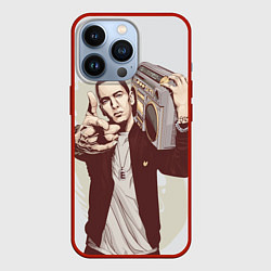 Чехол для iPhone 13 Pro Eminem: Street Music, цвет: 3D-красный