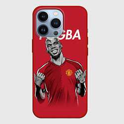 Чехол для iPhone 13 Pro FC MU: Pogba, цвет: 3D-красный