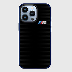 Чехол для iPhone 13 Pro BMW M BLACK & GREY, цвет: 3D-тёмно-синий