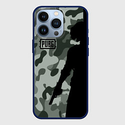 Чехол для iPhone 13 Pro PUBG: Camo Shadow, цвет: 3D-тёмно-синий