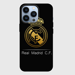 Чехол для iPhone 13 Pro FC Real Madrid: Gold Edition, цвет: 3D-черный