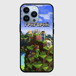 Чехол для iPhone 13 Pro Майнкрафт: Григорий, цвет: 3D-черный