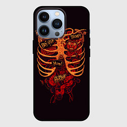 Чехол для iPhone 13 Pro Человеческий скелет, цвет: 3D-черный