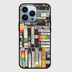 Чехол для iPhone 13 Pro VHS-кассеты, цвет: 3D-черный
