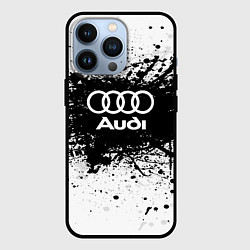 Чехол для iPhone 13 Pro Audi: Black Spray, цвет: 3D-черный