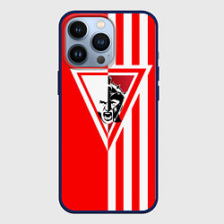 Чехол для iPhone 13 Pro Красно-белый воин, цвет: 3D-тёмно-синий