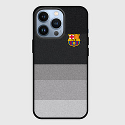 Чехол для iPhone 13 Pro ФК Барселона: Серый стиль, цвет: 3D-черный