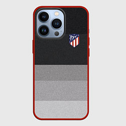 Чехол для iPhone 13 Pro ФК Атлетико Мадрид: Серый стиль, цвет: 3D-красный