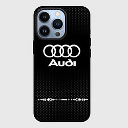 Чехол для iPhone 13 Pro Audi: Black Abstract, цвет: 3D-черный