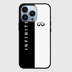 Чехол для iPhone 13 Pro Infiniti: Black & White, цвет: 3D-черный