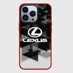 Чехол для iPhone 13 Pro Lexus sport geometry, цвет: 3D-красный