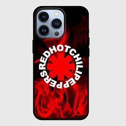 Чехол для iPhone 13 Pro RHCP: Red Flame, цвет: 3D-черный
