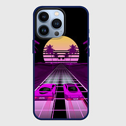 Чехол для iPhone 13 Pro Digital Race, цвет: 3D-тёмно-синий