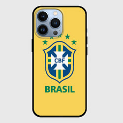 Чехол для iPhone 13 Pro Brazil Team, цвет: 3D-черный