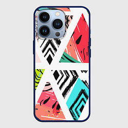 Чехол для iPhone 13 Pro Тропическое ассорти, цвет: 3D-тёмно-синий