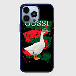 Чехол для iPhone 13 Pro GUSSI Hype, цвет: 3D-тёмно-синий