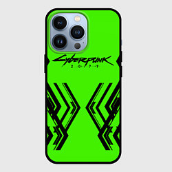 Чехол для iPhone 13 Pro Cyberpunk 2077: Acid Green, цвет: 3D-черный