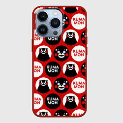 Чехол для iPhone 13 Pro Kumamon Pattern, цвет: 3D-красный