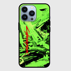Чехол для iPhone 13 Pro Cyberpunk 2077: Green Breaks, цвет: 3D-черный