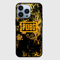 Чехол для iPhone 13 Pro PUBG: Yellow Marble, цвет: 3D-черный