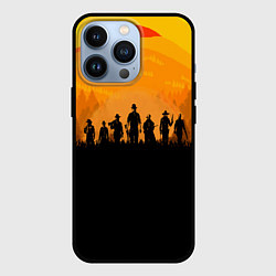 Чехол для iPhone 13 Pro Red Dead Redemption: Orange Sun, цвет: 3D-черный